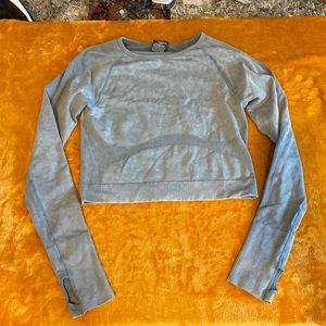 sold::Pink Long Sleeve Seamless Crop M.